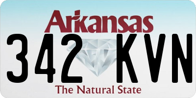AR license plate 342KVN