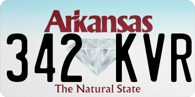 AR license plate 342KVR