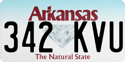 AR license plate 342KVU