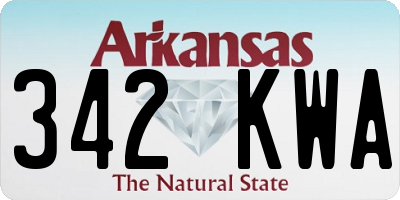 AR license plate 342KWA