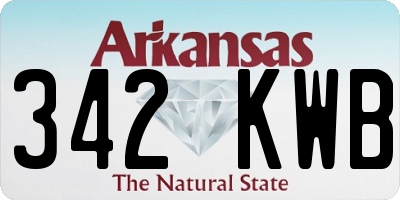 AR license plate 342KWB