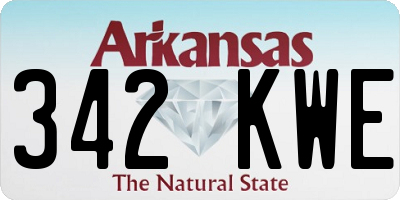 AR license plate 342KWE