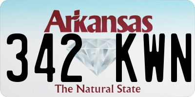 AR license plate 342KWN
