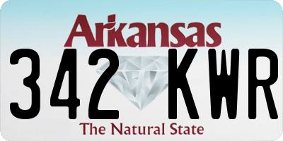 AR license plate 342KWR