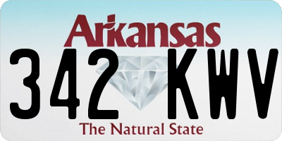 AR license plate 342KWV