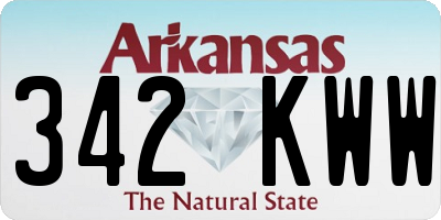 AR license plate 342KWW