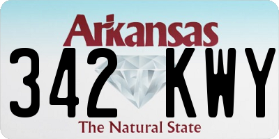 AR license plate 342KWY