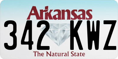 AR license plate 342KWZ