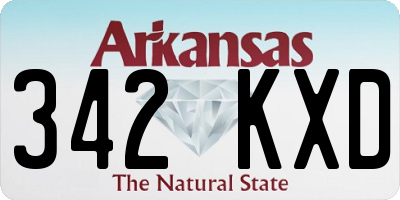 AR license plate 342KXD