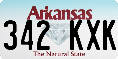 AR license plate 342KXK