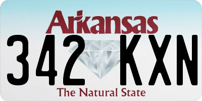 AR license plate 342KXN