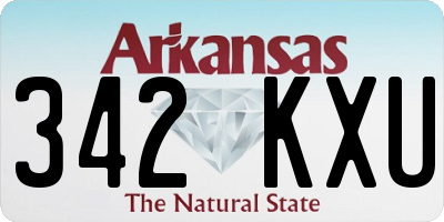 AR license plate 342KXU