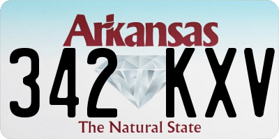 AR license plate 342KXV