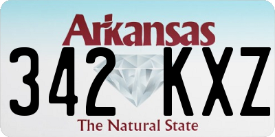 AR license plate 342KXZ