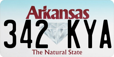 AR license plate 342KYA