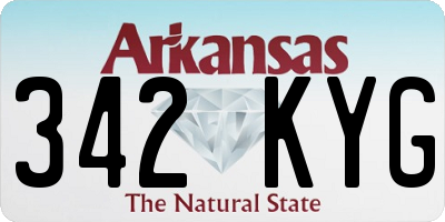 AR license plate 342KYG