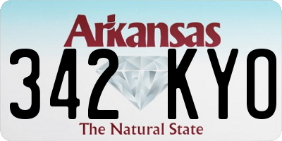 AR license plate 342KYO