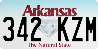 AR license plate 342KZM