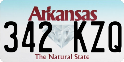 AR license plate 342KZQ