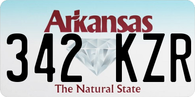 AR license plate 342KZR