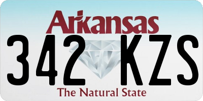 AR license plate 342KZS