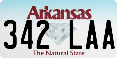 AR license plate 342LAA