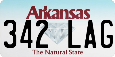 AR license plate 342LAG