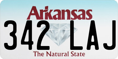 AR license plate 342LAJ