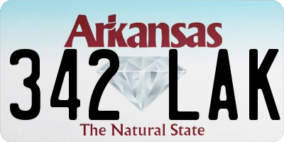 AR license plate 342LAK