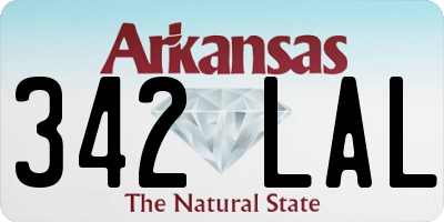 AR license plate 342LAL