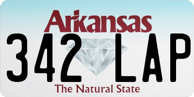 AR license plate 342LAP