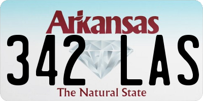 AR license plate 342LAS