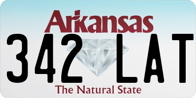 AR license plate 342LAT