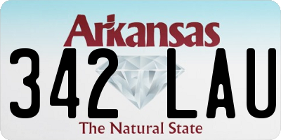AR license plate 342LAU