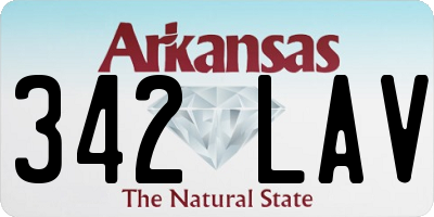 AR license plate 342LAV