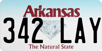 AR license plate 342LAY