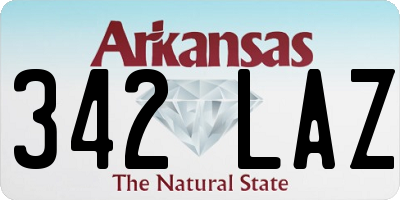 AR license plate 342LAZ
