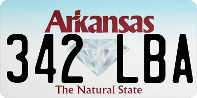 AR license plate 342LBA