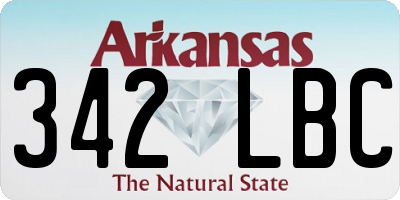 AR license plate 342LBC