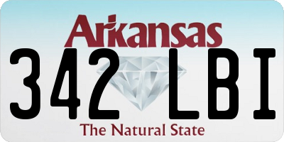 AR license plate 342LBI