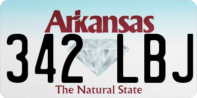 AR license plate 342LBJ