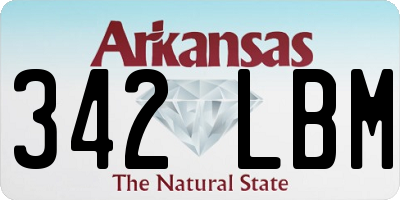 AR license plate 342LBM