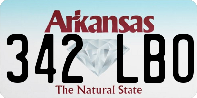 AR license plate 342LBO