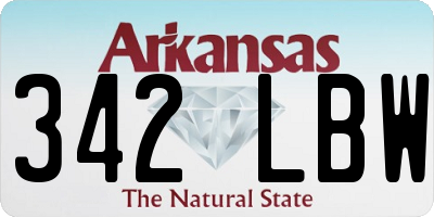 AR license plate 342LBW