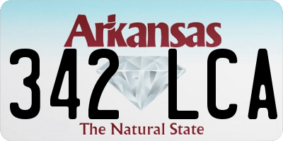 AR license plate 342LCA