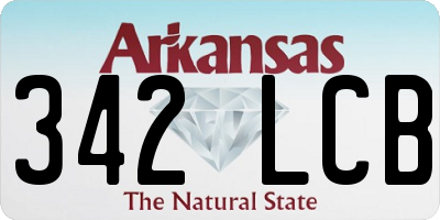 AR license plate 342LCB