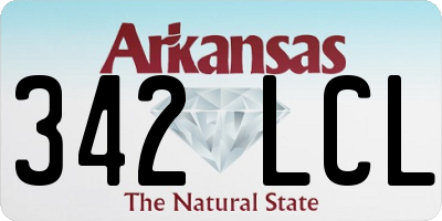 AR license plate 342LCL