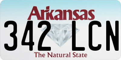 AR license plate 342LCN