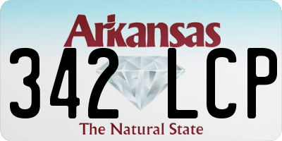 AR license plate 342LCP