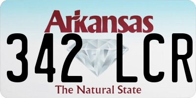 AR license plate 342LCR